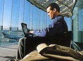 businessman using a laptop computer