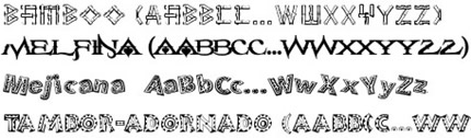 Fantasy fonts are very artistic, decorative, and very different from each other.