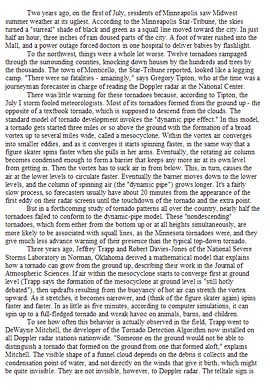 Screen shot of print-style paragraphs with the first line indented